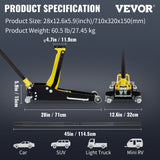 VEVOR Low Profile Floor Jack 2.5/4/3/1.5 Ton Heavy-Duty/Aluminum Steel Car Jack