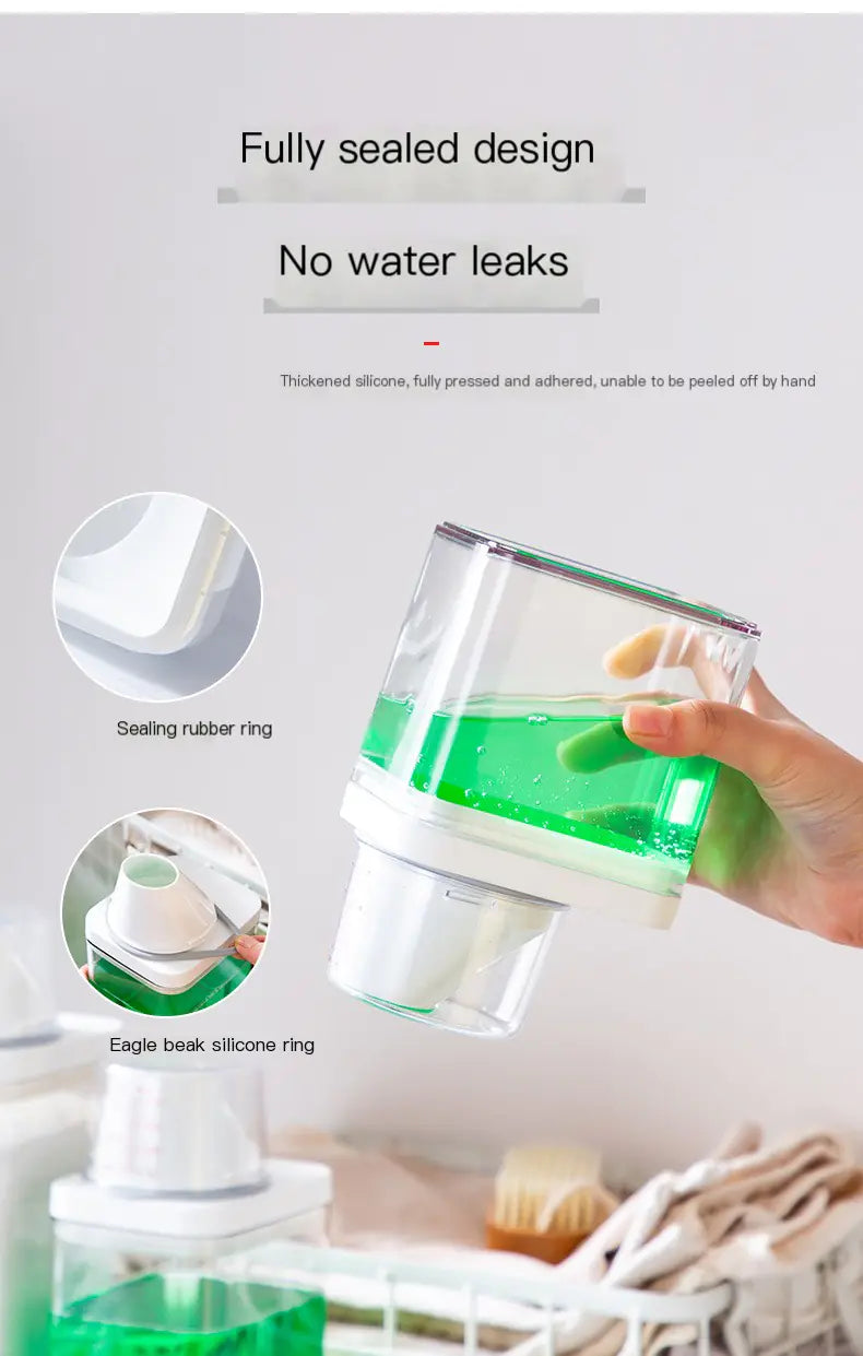 Durable Clear Laundry Storage Jar Transparent & Moisture-Proof