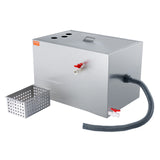 VEVOR 8/25/40LBS Commercial Grease Interceptor Trap 3/6/10 GPM Stainless Steel
