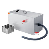 VEVOR 8/25/40LBS Commercial Grease Interceptor Trap 3/6/10 GPM Stainless Steel