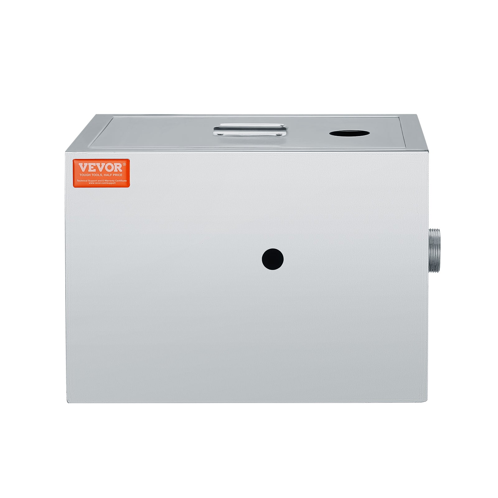 VEVOR 8/25/40LBS Commercial Grease Interceptor Trap 3/6/10 GPM Stainless Steel