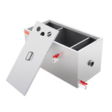 VEVOR 8/25/40LBS Commercial Grease Interceptor Trap 3/6/10 GPM Stainless Steel