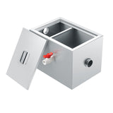 VEVOR 8/25/40LBS Commercial Grease Interceptor Trap 3/6/10 GPM Stainless Steel