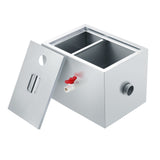 VEVOR 8/25/40LBS Commercial Grease Interceptor Trap 3/6/10 GPM Stainless Steel