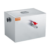 VEVOR 8/25/40LBS Commercial Grease Interceptor Trap 3/6/10 GPM Stainless Steel