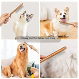Durability Luxury Pet Styling Comb Wooden Handle Lightweight