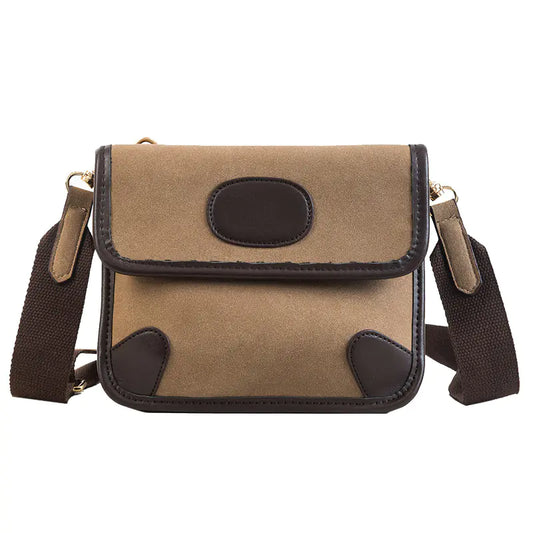 Chic Suede Mini Shoulder Bag Zippered Casual Crossbody Bag