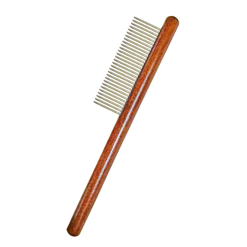 Durability Luxury Pet Styling Comb Wooden Handle Lightweight