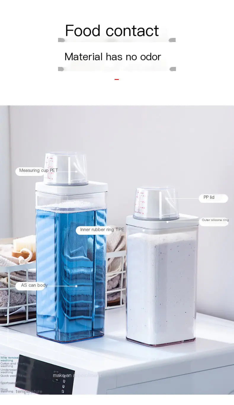 Durable Clear Laundry Storage Jar Transparent & Moisture-Proof