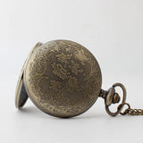 Antique Classic Bronze Pocket Watch with Cross Design