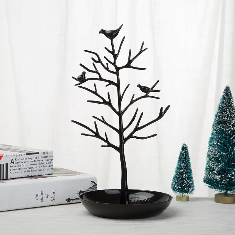 Elegant Lovebird Jewelry Organizer Stand Decorative Money Tree