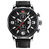 Multi-Functional Quartz Watch with Rotating Calendar