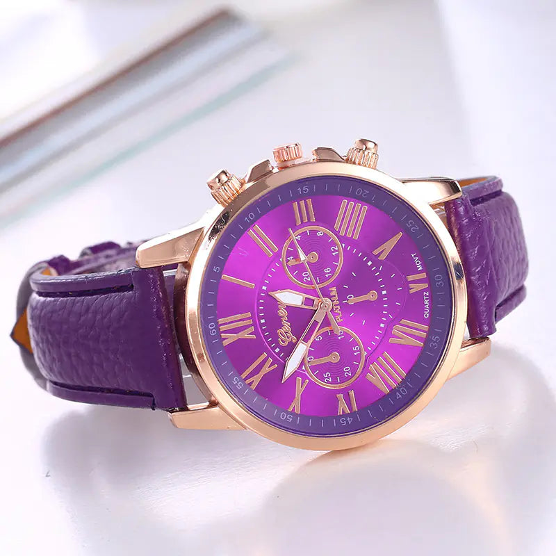 Couple's Watch with Faux Three-Eye Design Waterproof  for Gift