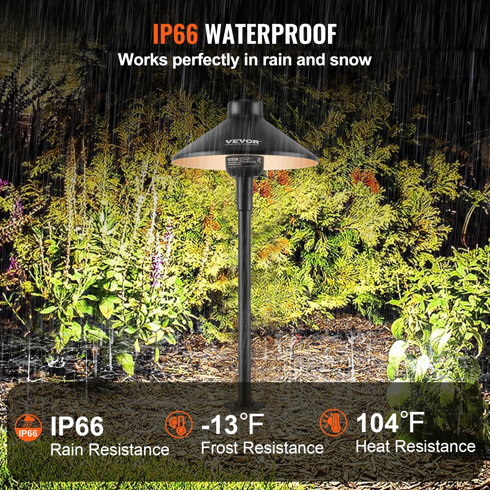 VEVOR 8/12PCS Low Voltage Landscape Path Lights 12-24V Outdoor LED Pathway Light