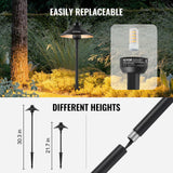 VEVOR 8/12PCS Low Voltage Landscape Path Lights 12-24V Outdoor LED Pathway Light