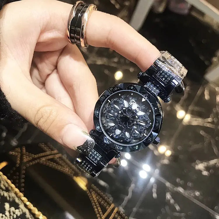Timini Women's Elegant Stainless Steel Diamond Watch Stainless