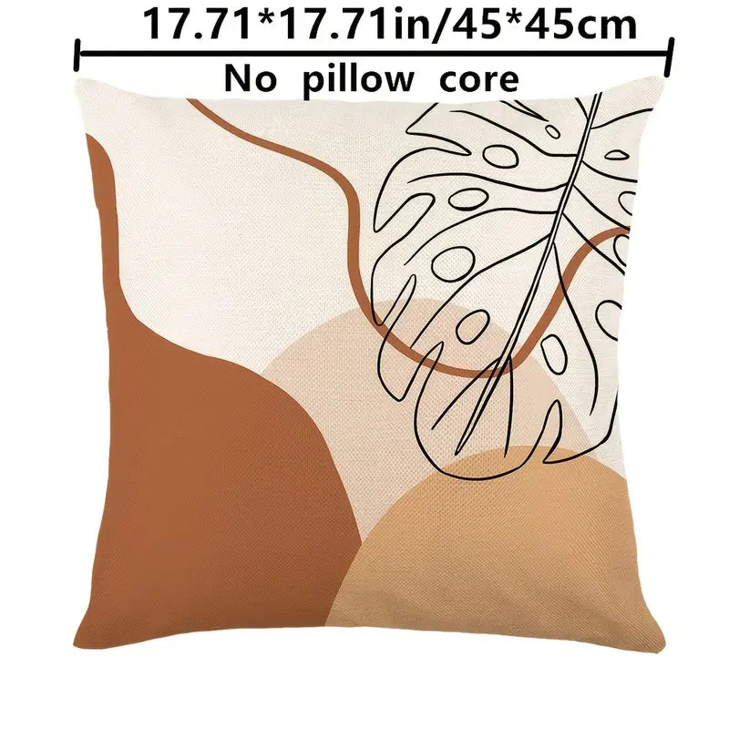 Nordic Morandi Abstract Lines Throw Soft Pillowcase 17.71in