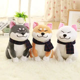 Cuddly Shiba Inu Stuffed Animal with Scarf Plush Doll Soft Toy