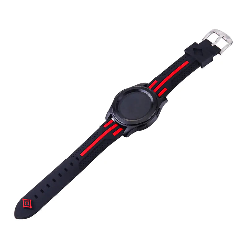Versatile Smart Dual Color Silicone Stripe Watch Strap Comfortable
