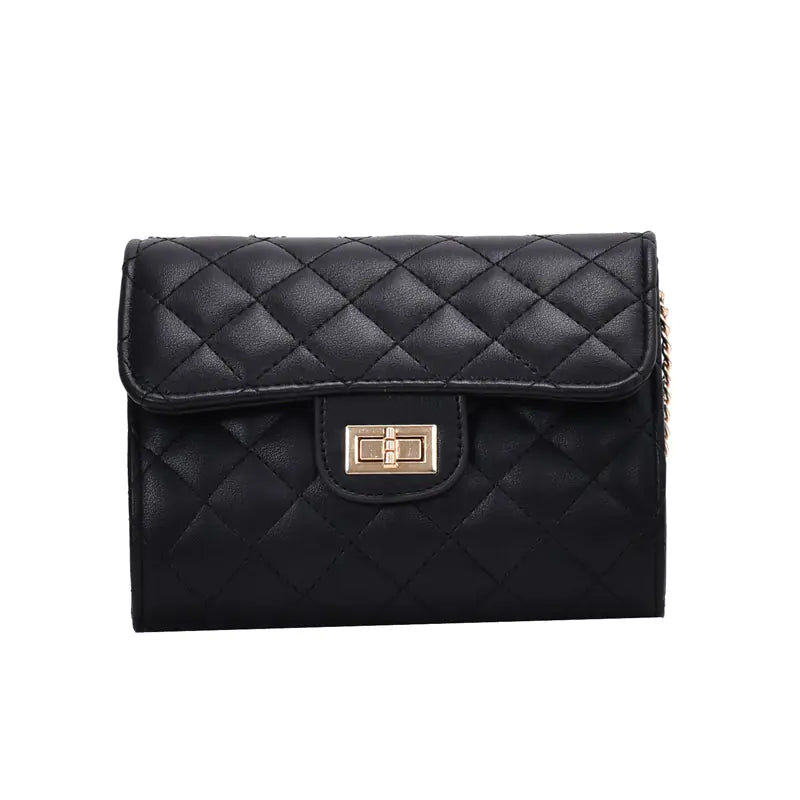 Chic PU Crossbody Bag - Women's Fashion Korean-Style Lockable