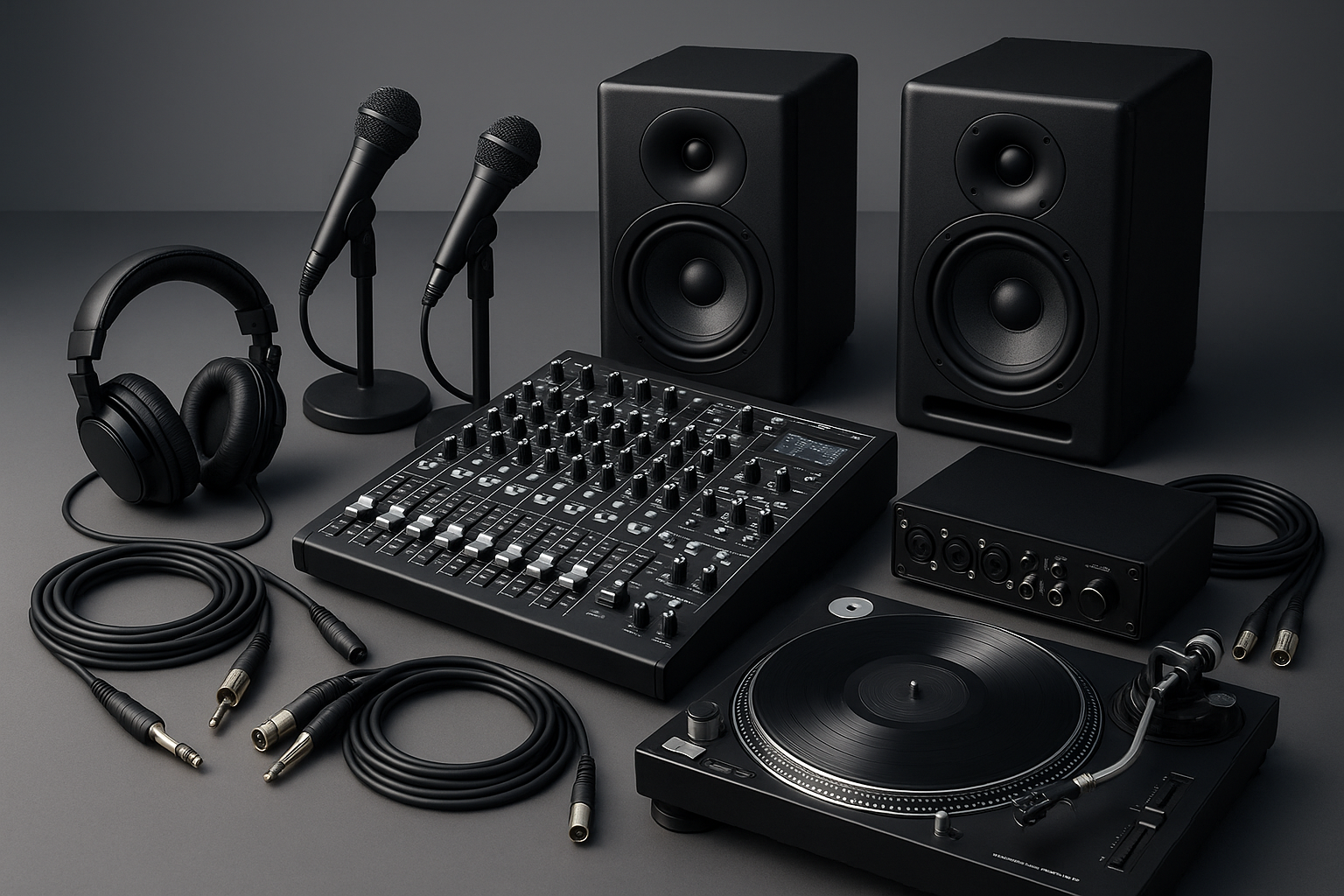 mix of audio equipments