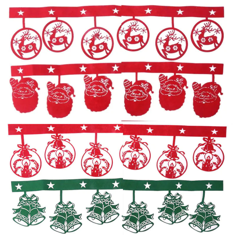 Christmas Triangle Banner Decoration with Letters | Holiday Decor