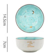 Blue Porcelain Veggie & Egg Bowl Set hand-painted microwave-safe