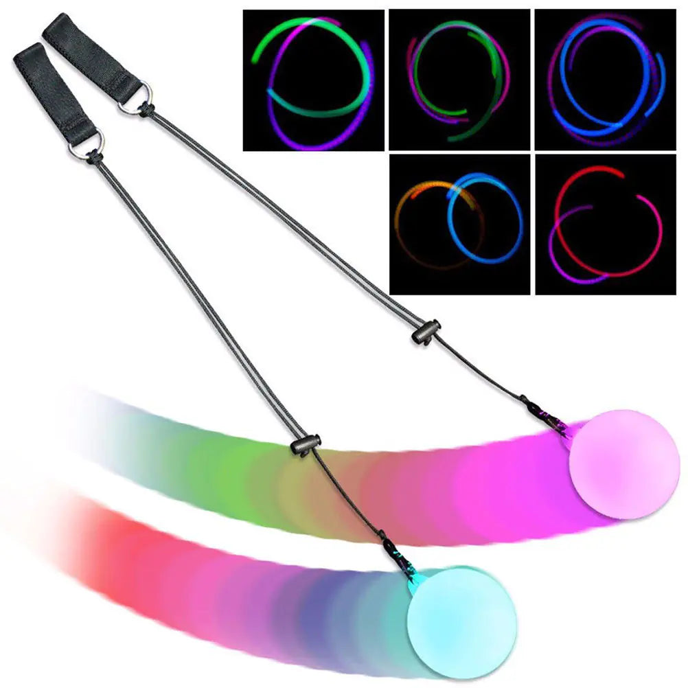LED Performance Poi Balls - 9 Mode Dance Accessory LED Toys Multicolor