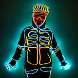 Durable Glow Mask for Halloween Dance & Stage EL Costume