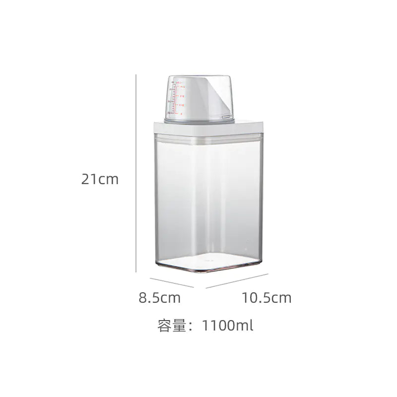 Durable Clear Laundry Storage Jar Transparent & Moisture-Proof