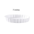 Striped Ceramic Oven Plate for Baking Artistic & Tableware