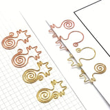 Decorative Cat-Shaped Rose Gold Electroplated Paper Clips