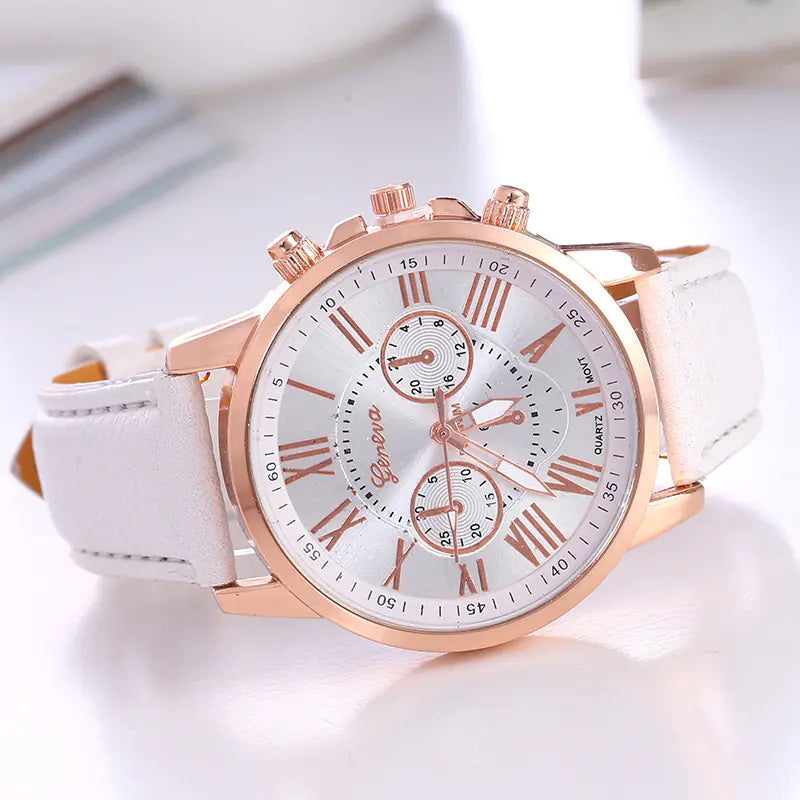 Couple's Watch with Faux Three-Eye Design Waterproof  for Gift