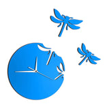 Acrylic Dragonfly Wall Clock for Living Room Decor wall art