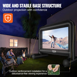 VEVOR Inflatable Movie Screen 14/16 FT Inflatable Projector Screen with Blower