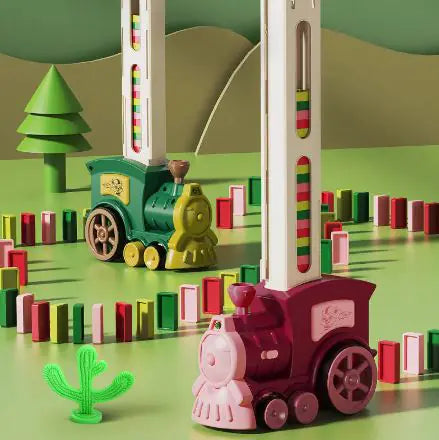 Interactive Battery-Powered Domino Train Set Creative Toy
