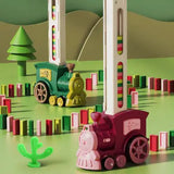 Interactive Battery-Powered Domino Train Set Creative Toy