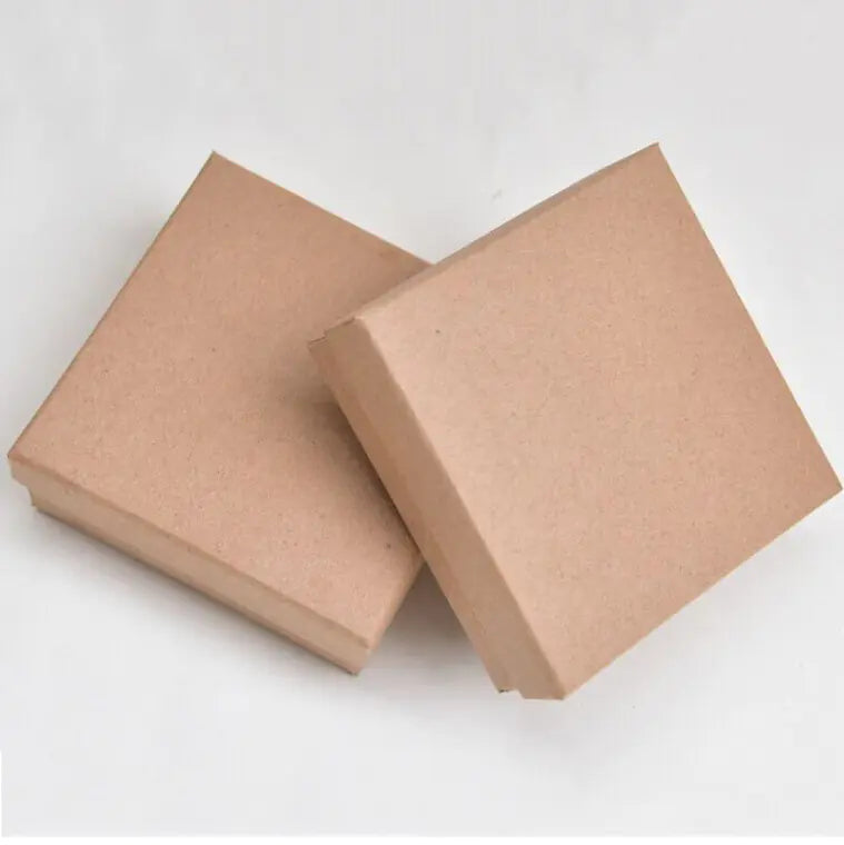 Vintage Leather Paper Earring Ring Box Jewelry Packaging