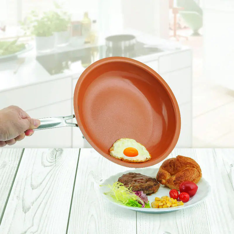 Premium Ceramic Copper Non-Stick Frying Pan Lightweight