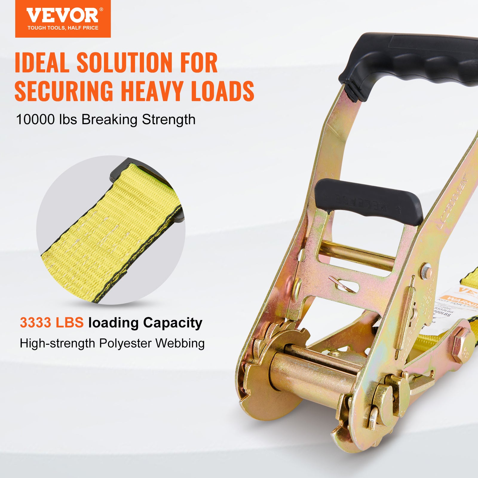 VEVOR Ratchet Straps Tie Down Strap 2"x 8' ,15',27',30' w/J Hook/E-Track 8 Pack