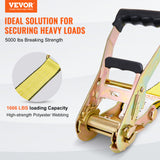 VEVOR Ratchet Straps Tie Down Strap 2"x 8' ,15',27',30' w/J Hook/E-Track 8 Pack