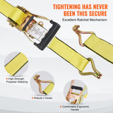 VEVOR Ratchet Straps Tie Down Strap 2"x 8' ,15',27',30' w/J Hook/E-Track 8 Pack