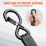 VEVOR Ratchet Straps Tie Down Strap 2"x 8' ,15',27',30' w/J Hook/E-Track 8 Pack