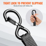 VEVOR Ratchet Straps Tie Down Strap 2"x 8' ,15',27',30' w/J Hook/E-Track 8 Pack