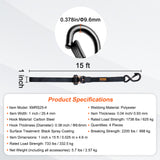 VEVOR Ratchet Straps Tie Down Strap 2"x 8' ,15',27',30' w/J Hook/E-Track 8 Pack