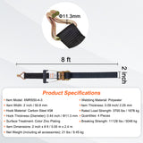 VEVOR Ratchet Straps Tie Down Strap 2"x 8' ,15',27',30' w/J Hook/E-Track 8 Pack