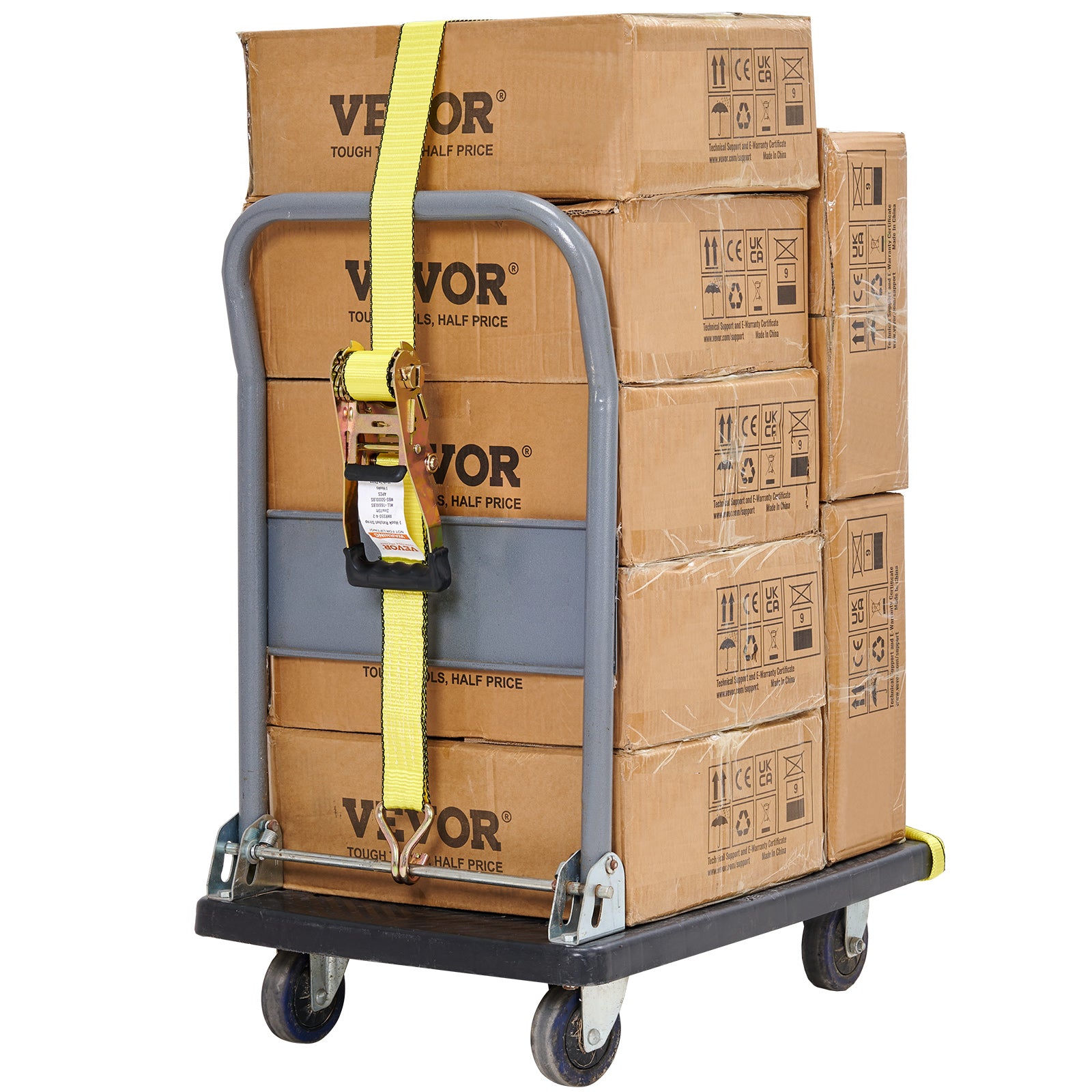 VEVOR Ratchet Straps Tie Down Strap 2"x 8' ,15',27',30' w/J Hook/E-Track 8 Pack