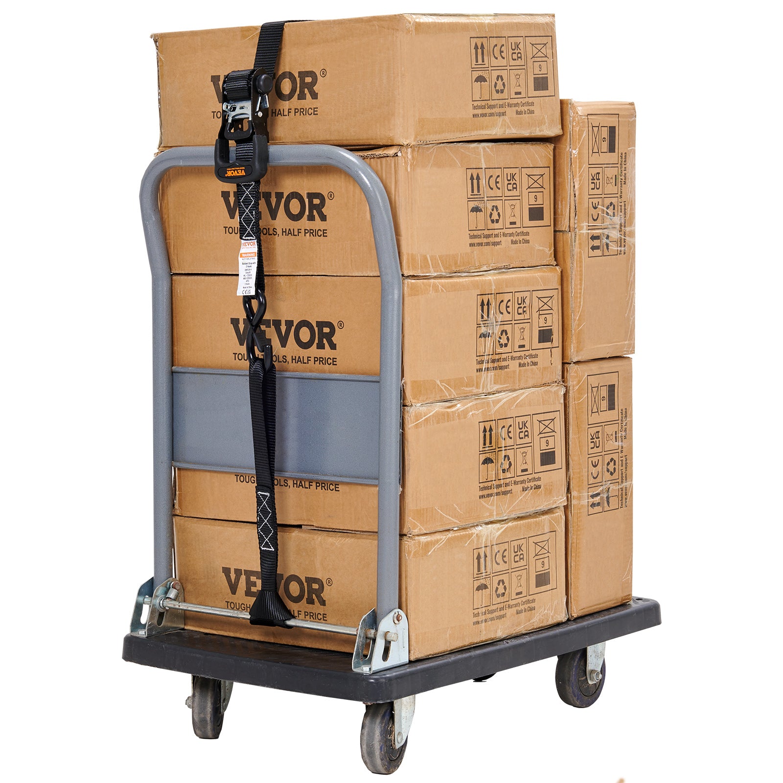 VEVOR Ratchet Straps Tie Down Strap 2"x 8' ,15',27',30' w/J Hook/E-Track 8 Pack