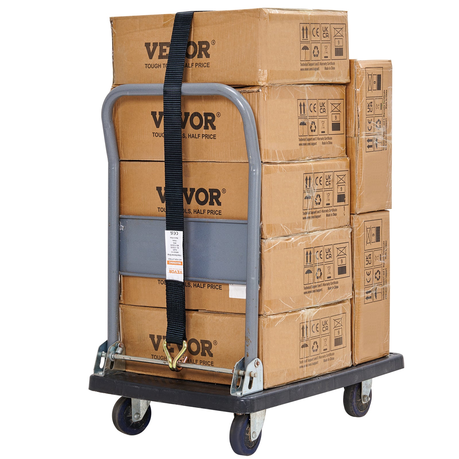 VEVOR Ratchet Straps Tie Down Strap 2"x 8' ,15',27',30' w/J Hook/E-Track 8 Pack