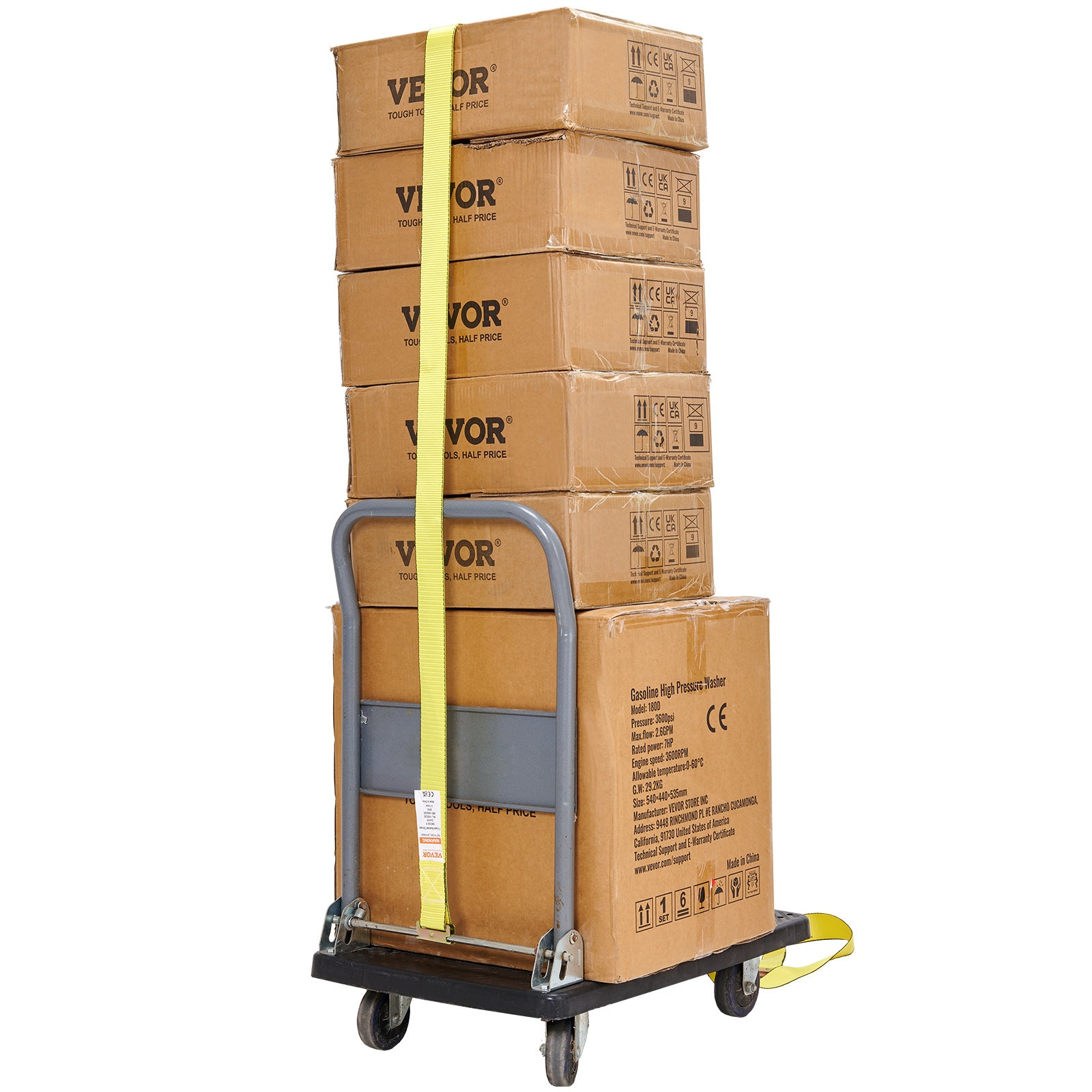 VEVOR Ratchet Straps Tie Down Strap 2"x 8' ,15',27',30' w/J Hook/E-Track 8 Pack